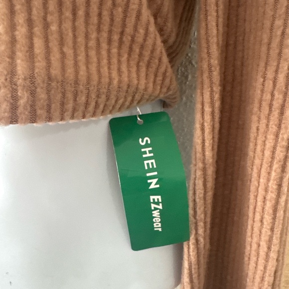 Off-Shoulder Ribbed Sweater - Tan - Picture 3 of 3